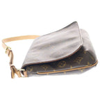 Louis Vuitton Monogram Musette Tango Shoulder Bag Brown Leather Gold — view 3