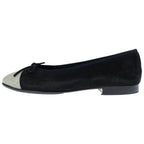 Chanel CC Logo Flat Shoes Black