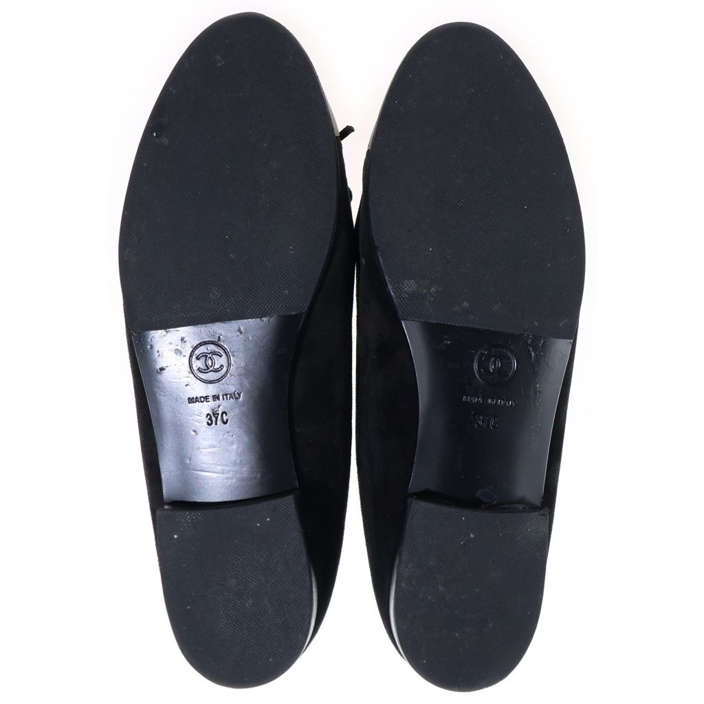 Chanel CC Logo Flat Shoes Black — view 5