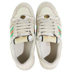 Gucci Screener GG Logo Leather Lace Up Sneakers Beige — view 4