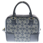 Loewe Anagram Amazona 19 Jacquard Canvas Leather 2-Way Shoulder Bag Black Beige — view 2