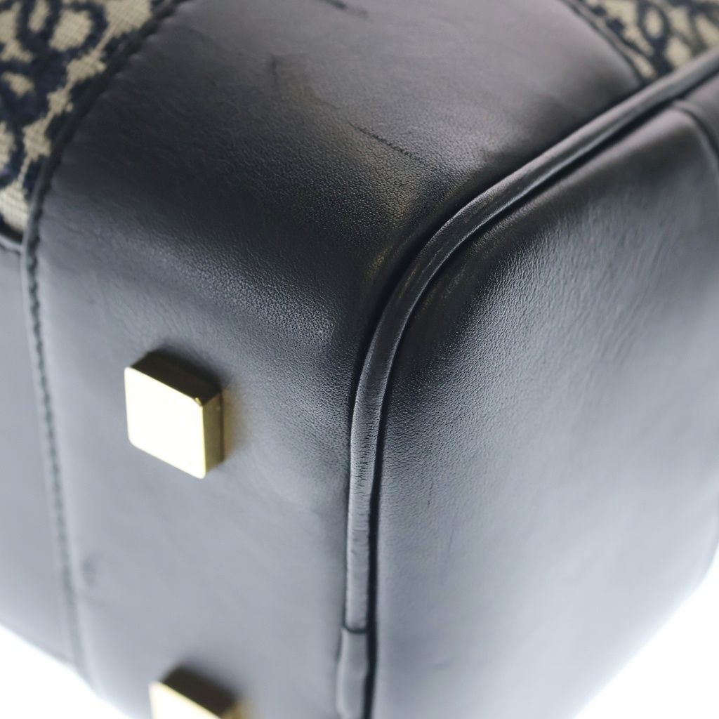 Loewe Anagram Amazona 19 Jacquard Canvas Leather 2-Way Shoulder Bag Black Beige — view 5