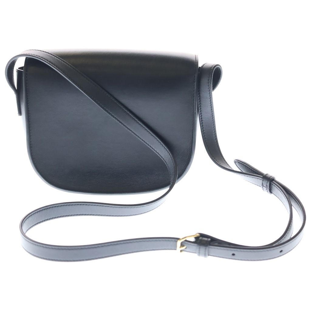 Celine Folco Cuir Triomphe Calf Shoulder Bag Black — view 2