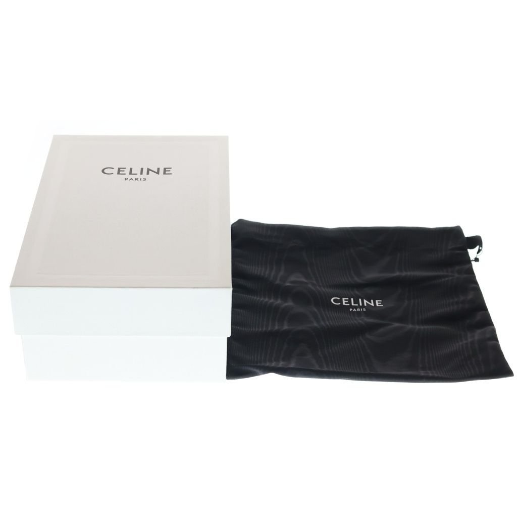 Celine Folco Cuir Triomphe Calf Shoulder Bag Black — view 8