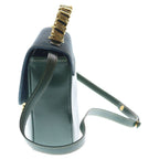 Loewe Velasquez 2-Way Shoulder Bag Blue Green Leather Gold — view 3