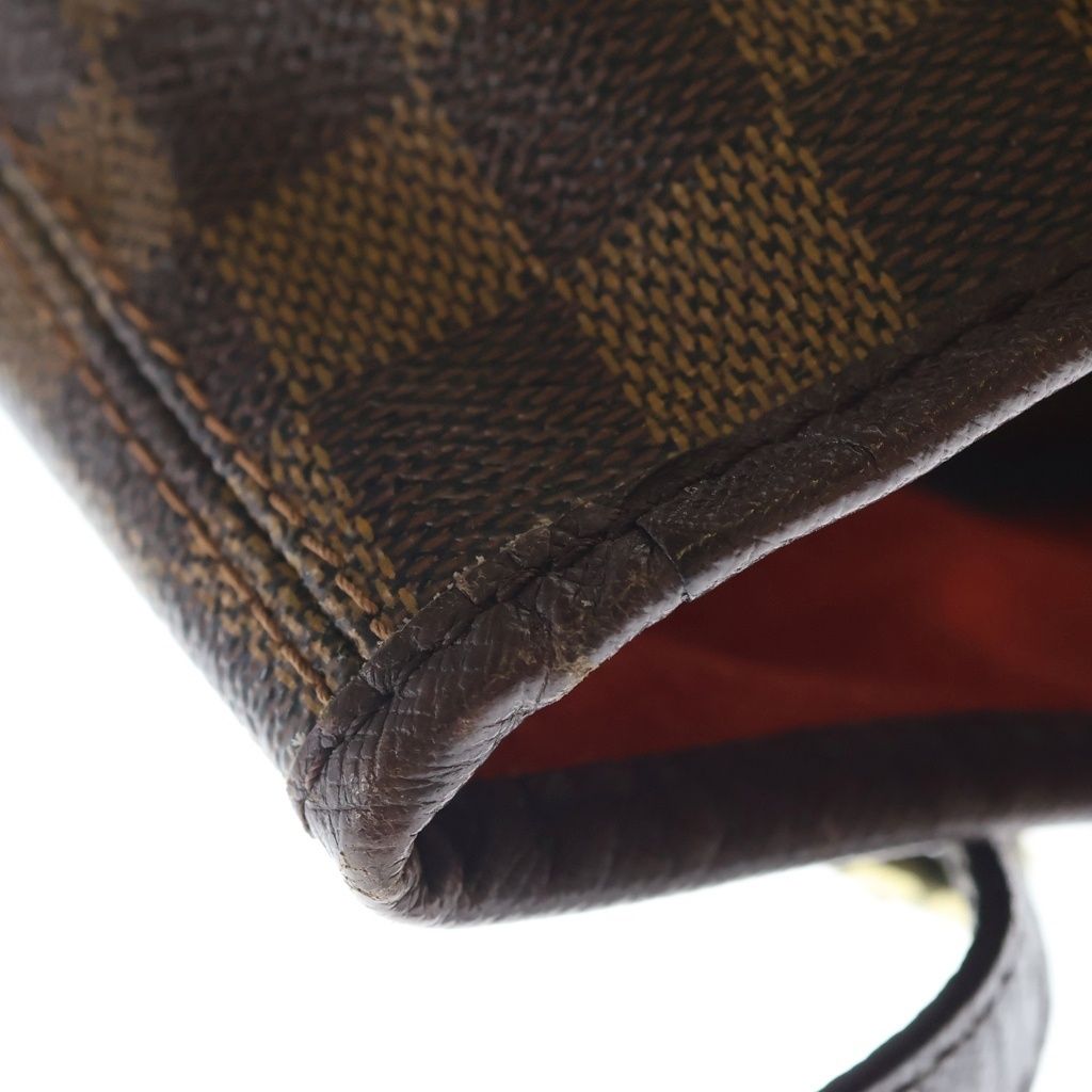 Louis Vuitton Damier Ebene Marais Handbag Mini Tote Brown Leather Gold — view 7