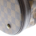 Louis Vuitton Damier Ebene Marais Handbag Mini Tote Brown Leather Gold — view 5