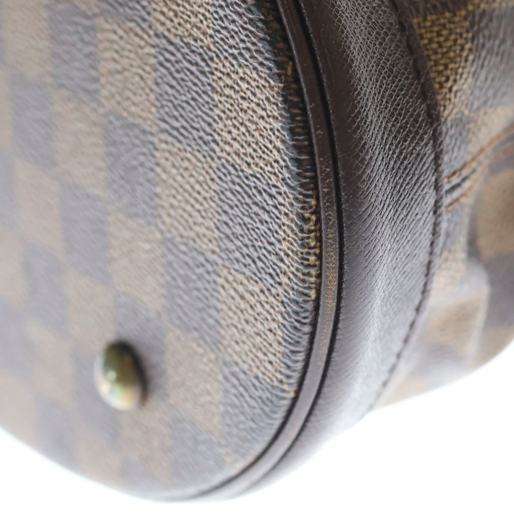 Louis Vuitton Damier Ebene Marais Handbag Mini Tote Brown Leather Gold — view 5