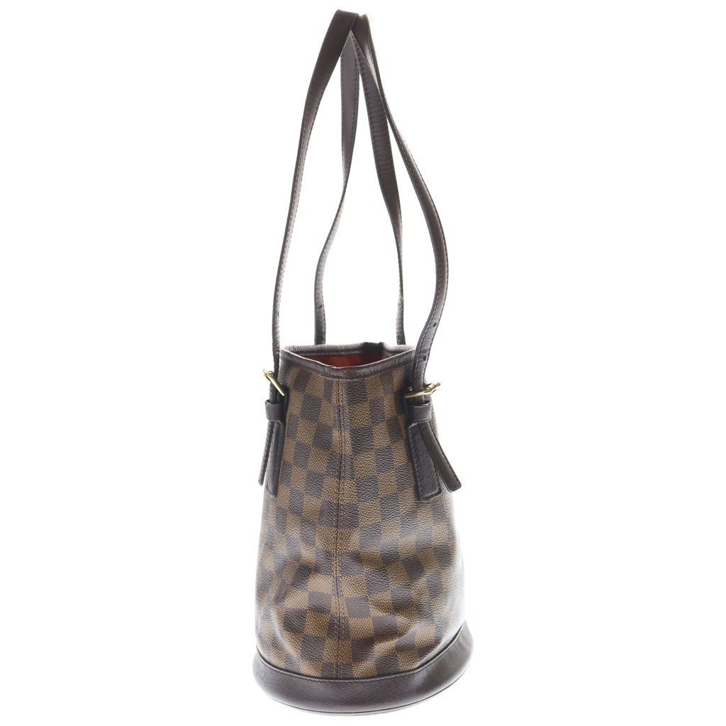 Louis Vuitton Damier Ebene Marais Handbag Mini Tote Brown Leather Gold — view 3