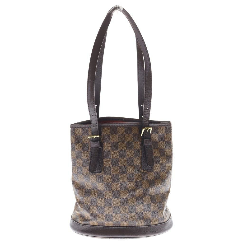 Louis Vuitton Damier Ebene Marais Handbag Mini Tote Brown Leather Gold — view 2
