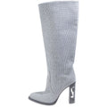 Fendi Plaid Long Boots Gray