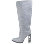 Fendi Plaid Long Boots Gray