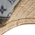 Louis Vuitton Monogram Espadrilles Wedge Sole Sandals Gray Beige — view 6