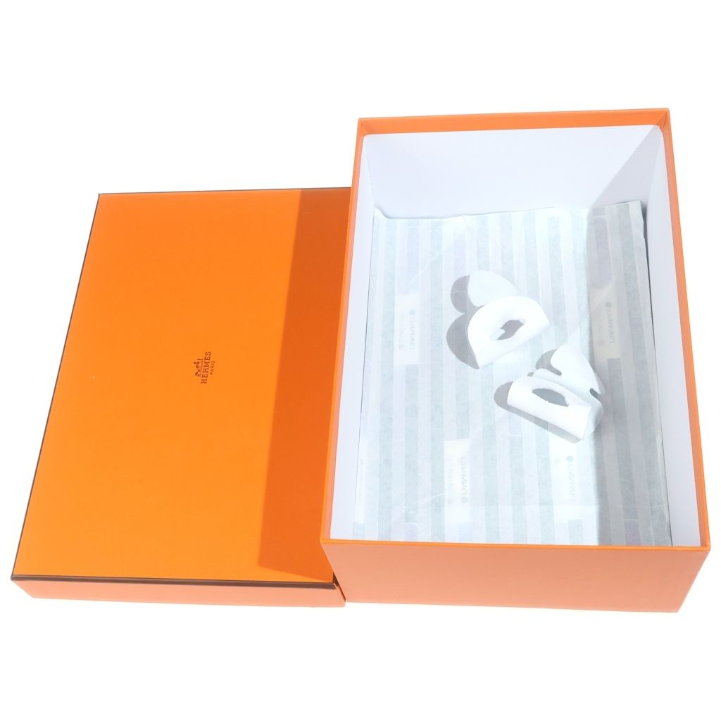 Hermes Empir Leather Sandals White Kelly — view 6