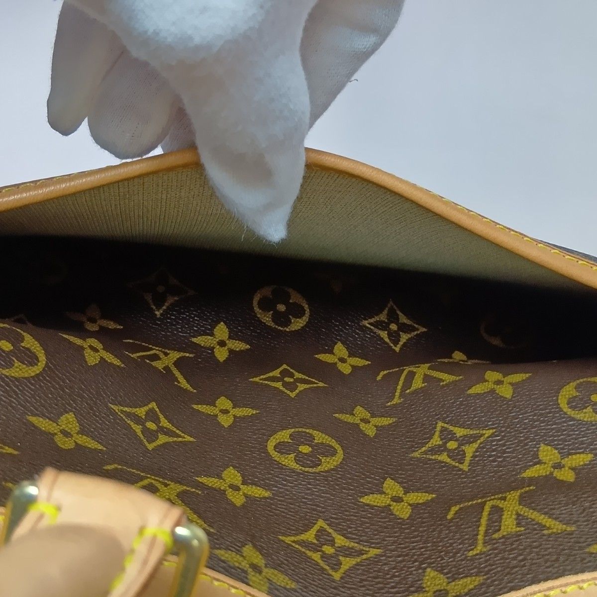 Louis Vuitton Monogram Bowling Vanity Deauville Boston Bag Brown — view 8