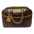 Louis Vuitton Monogram Bowling Vanity Deauville Boston Bag Brown
