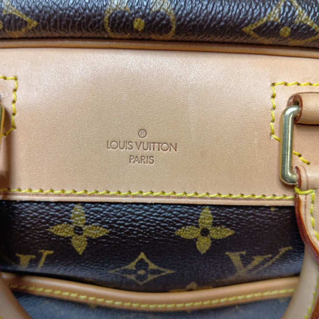 Louis Vuitton Monogram Bowling Vanity Deauville Boston Bag Brown — view 7