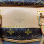 Louis Vuitton Monogram Bowling Vanity Deauville Boston Bag Brown — view 7