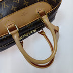 Louis Vuitton Monogram Bowling Vanity Deauville Boston Bag Brown — view 4