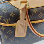 Louis Vuitton Monogram Bowling Vanity Deauville Boston Bag Brown — view 5