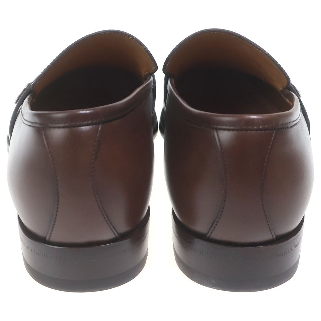 Gucci Interlocking Leather Shoes Loafers Brown — view 3