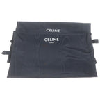 Celine Triomphe Lace Up Suede Nylon Side Zip Ankle Boots Black — view 6