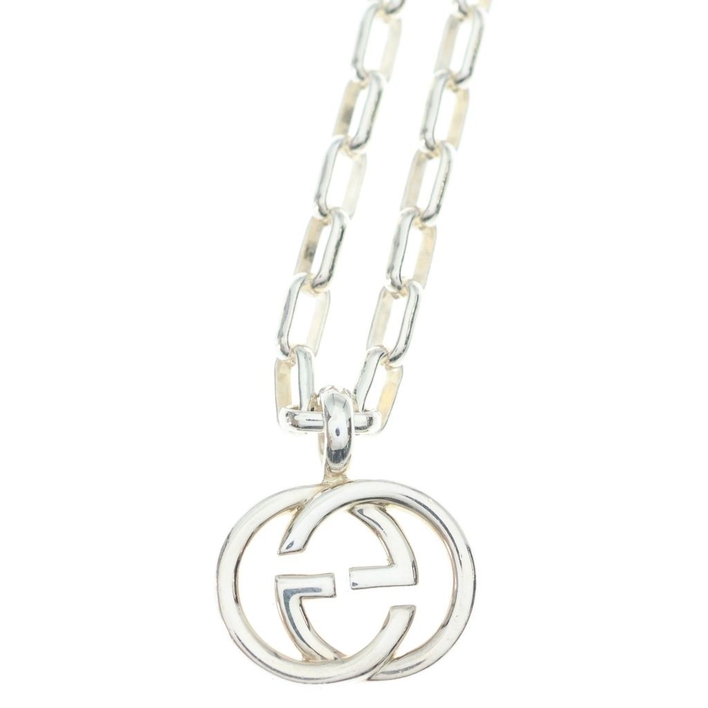 Gucci Interlocking GG Pendant Chain Silver — view 3