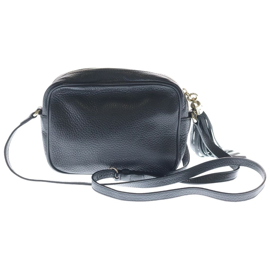 Gucci Soho Small Disco Leather Shoulder Bag Gold Black — view 2