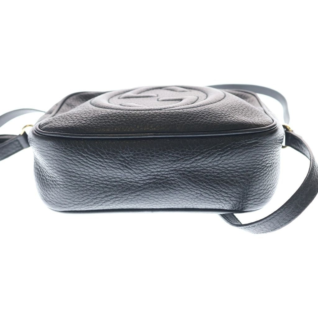 Gucci Soho Small Disco Leather Shoulder Bag Gold Black — view 4