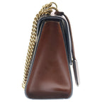 Gucci GG Supreme Padlock Shoulder Bag Chain Leather Black Brown Gold — view 3