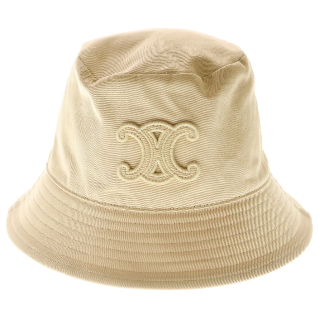 Celine Triomphe Patch Bucket Hat Beige — view 4