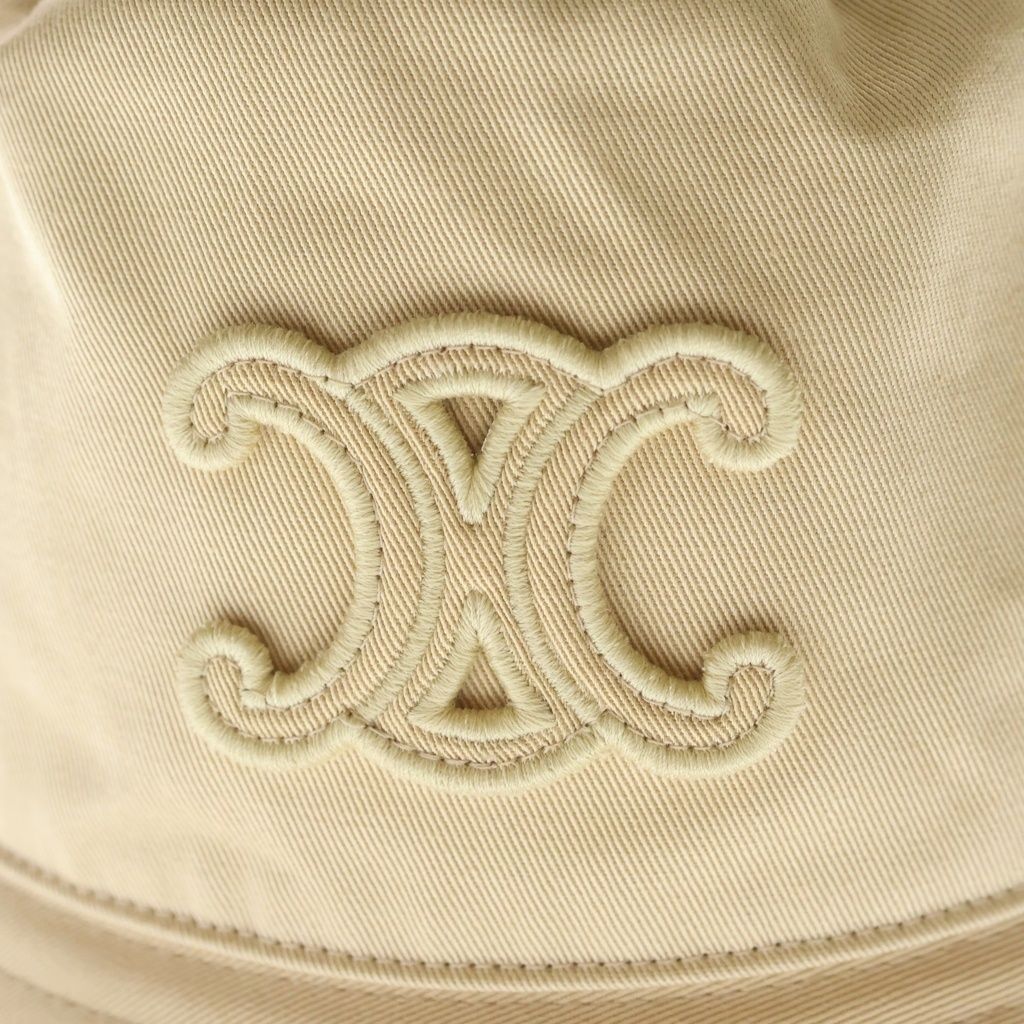 Celine Triomphe Patch Bucket Hat Beige — view 5