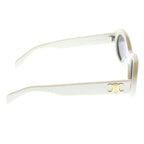 Celine Triomphe 01 Oval Frame Sunglasses Eyewear White — view 3