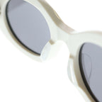 Celine Triomphe 01 Oval Frame Sunglasses Eyewear White — view 5