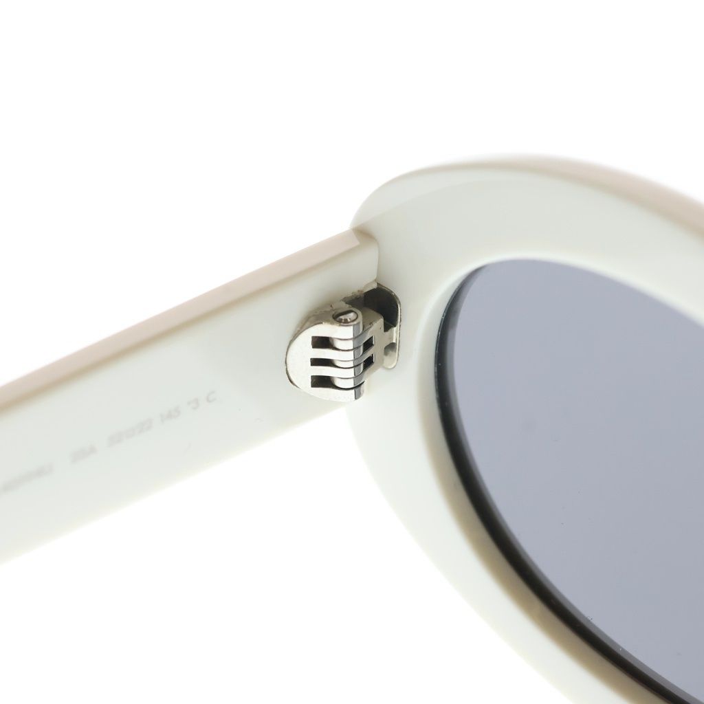 Celine Triomphe 01 Oval Frame Sunglasses Eyewear White — view 4