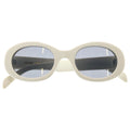 Celine Triomphe 01 Oval Frame Sunglasses Eyewear White