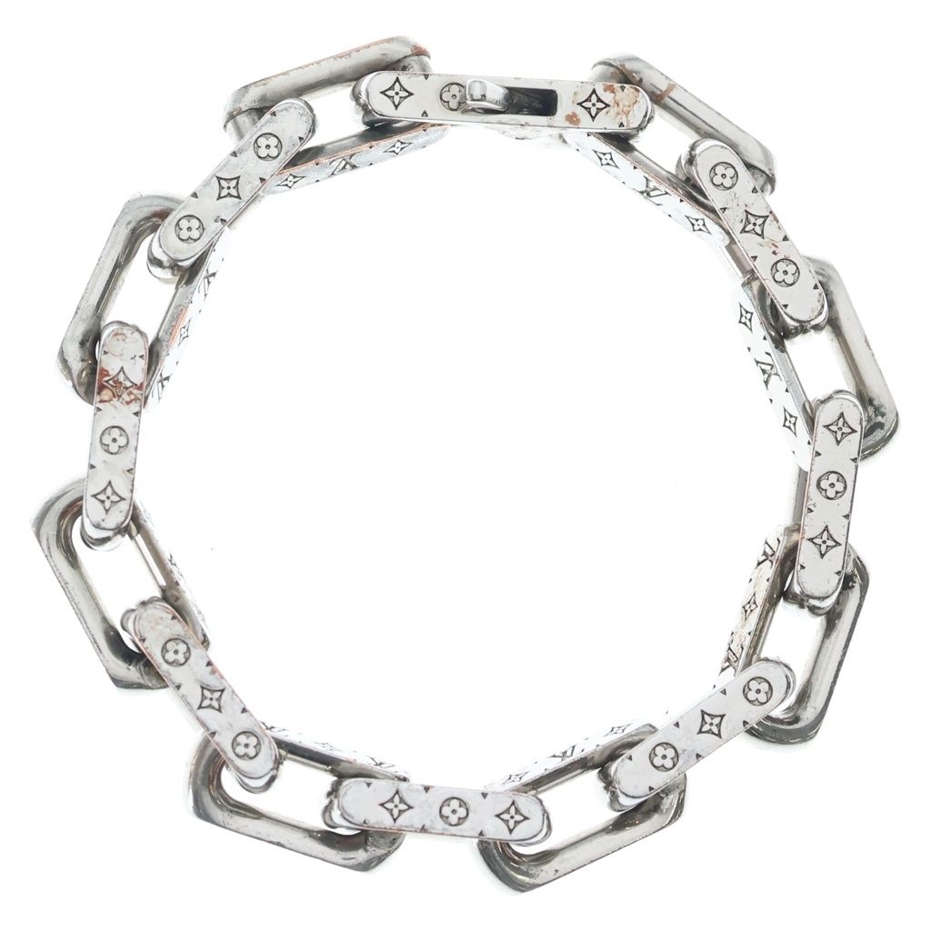 Louis Vuitton Collier Monogram Chain Bracelet Silver — view 2