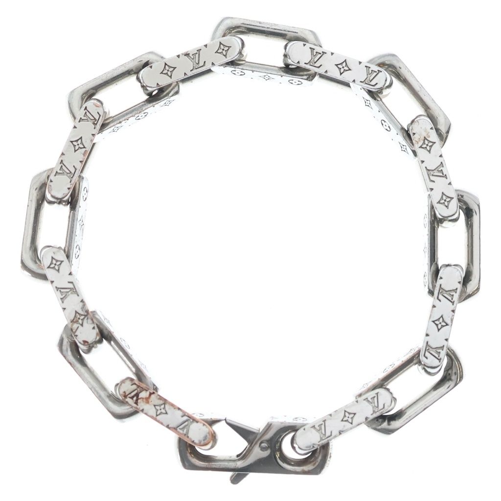 Louis Vuitton Collier Monogram Chain Bracelet Silver