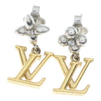 Louis Vuitton Pandant LV Iconic Flower Monogram Metal Zircon Earrings Gold