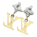 Louis Vuitton Pandant LV Iconic Flower Monogram Metal Zircon Earrings Gold — view 2