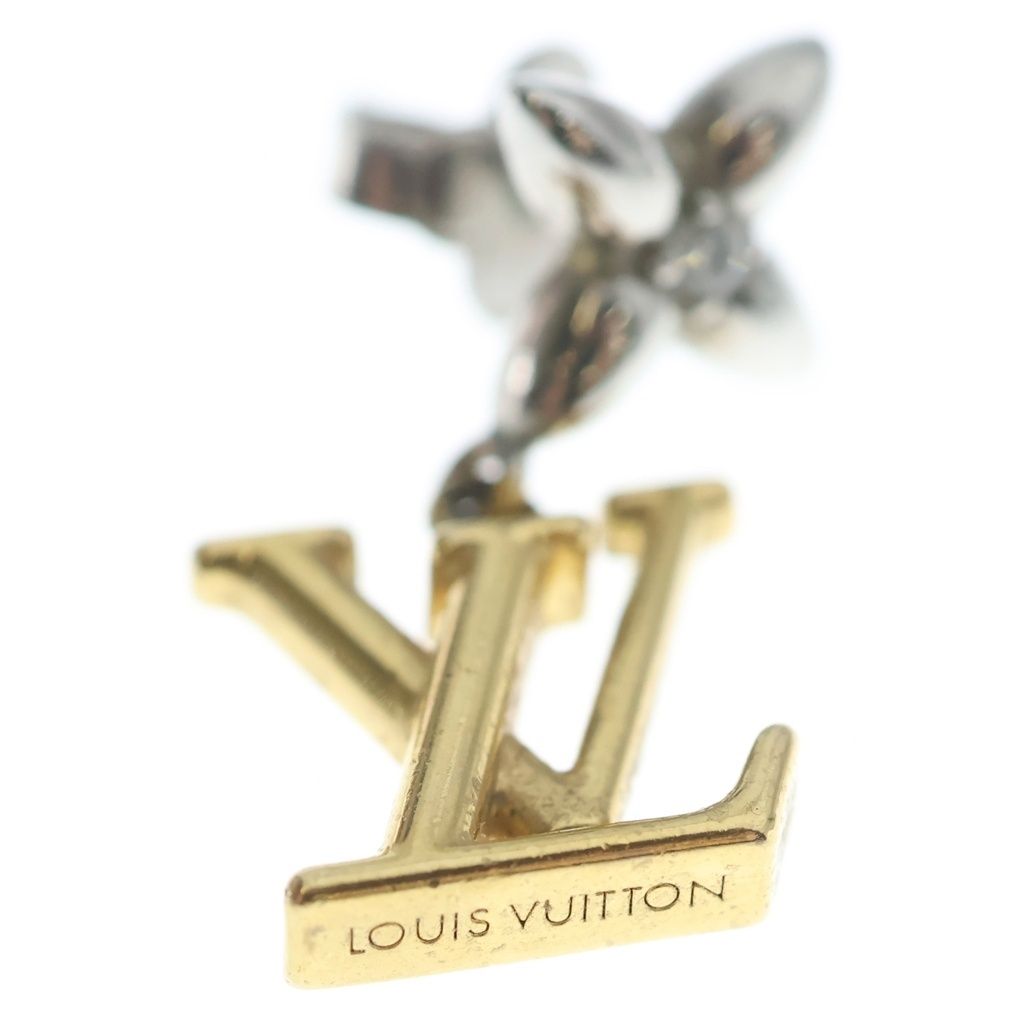 Louis Vuitton Pandant LV Iconic Flower Monogram Metal Zircon Earrings Gold — view 5