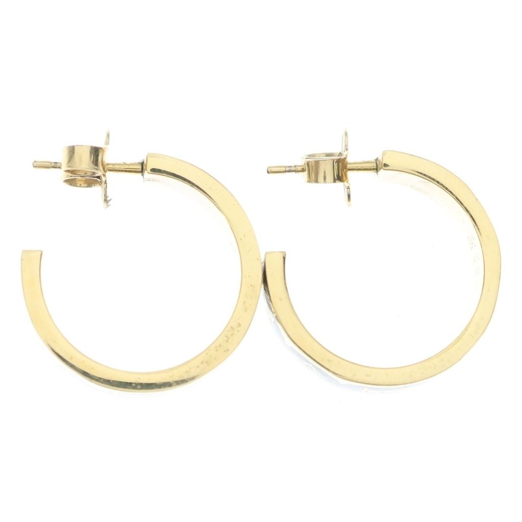 Louis Vuitton Earrings Nano Gram Enamel Black Gold — view 2