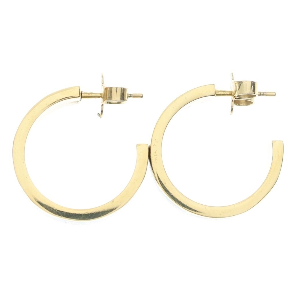 Louis Vuitton Earrings Nano Gram Enamel Black Gold