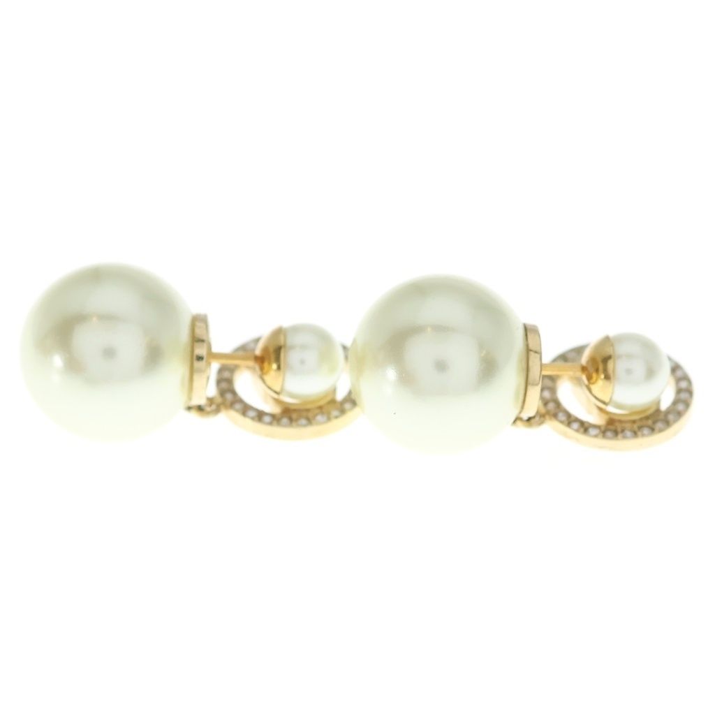 Dior Tribales Earrings Tribal Faux Pearl Stone Decoration Gold Both Ears — view 4