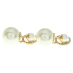 Dior Tribales Earrings Tribal Faux Pearl Stone Decoration Gold Both Ears — view 4