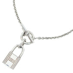 Hermes Amulet Necklace Cadena Motif Silver
