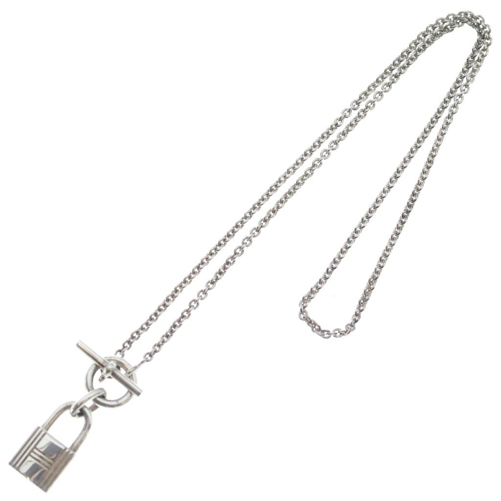 Hermes Amulet Necklace Cadena Motif Silver — view 2
