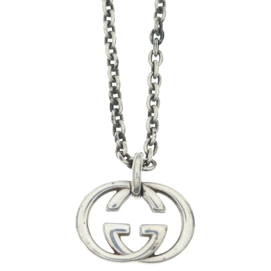 Gucci Interlocking Pendant Silver — view 3