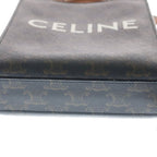 Celine Triomphe Mini Vertical Cover 2-Way Mini Shoulder Bag Brown Leather Gold — view 4
