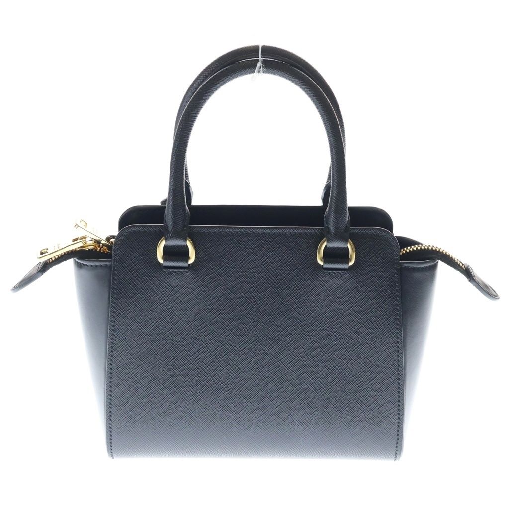 Prada Saffiano 2-Way Mini Bag Black Leather Gold — view 2